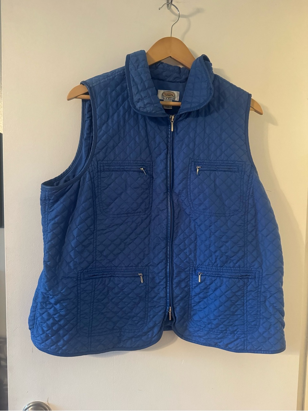Talbots Quilted Vest in Royal Blue